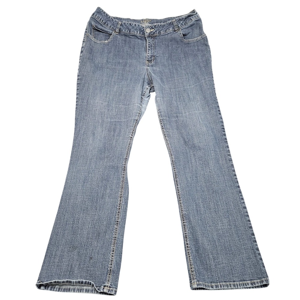 Lee Riders Bootcut Jeans Womens 18W Blue Midrise Western Cowgirl Ranchwear